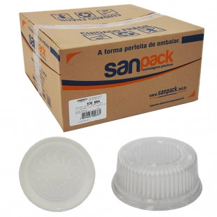 Embalagem Sanpack S-35 alta base branca c/100un