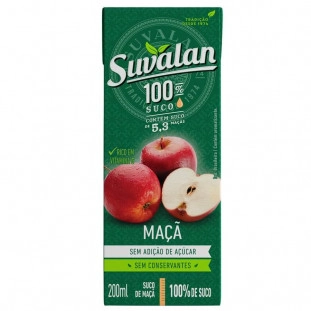 Suco 100%  maçã Suvalan 27x200ml