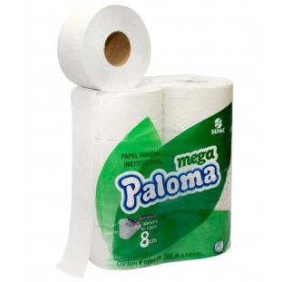 Papel higiênico Paloma Mega ECO rolão folha simples 8x300m
