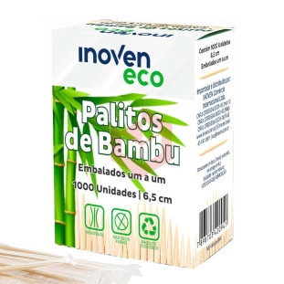 Palito dental de bambu Inoven sache c/1000un