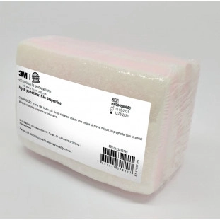 Esponja sanitária 3M Scoth Brite branca rosa c/3un