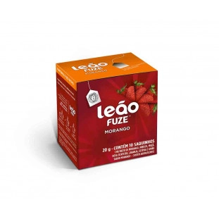 Chá de morango envelopado Leão Fuze 10x2g