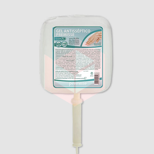 Álcool gel 70% antisséptico Premisse Clean 800ml