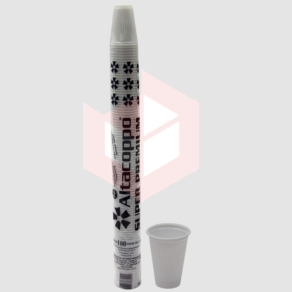 Copo Altacoppo PP branco 80ml c/100un
