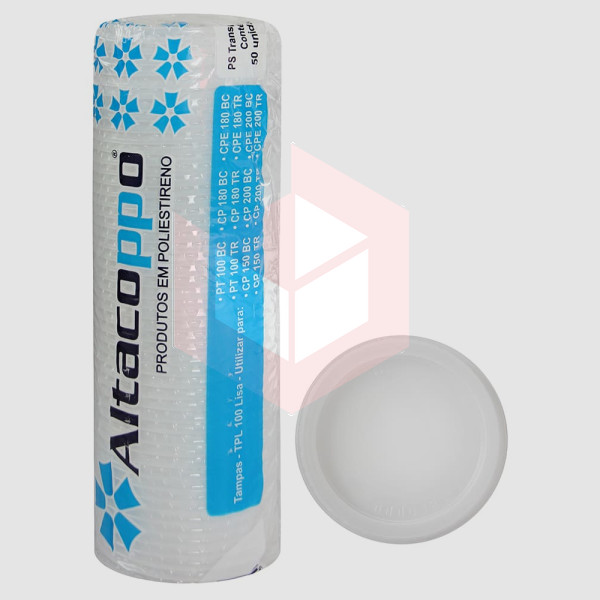 Tampa Altacoppos transparente TPL100 c/50un