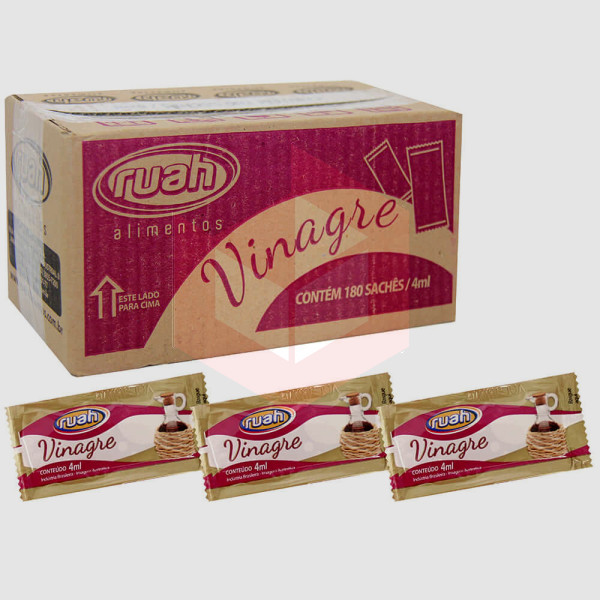 Vinagre de álcool sachê Ruah 180x4ml