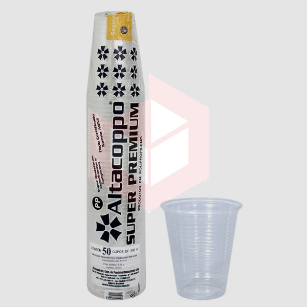 Copo Altacoppo PP transparente 550ml c/50un