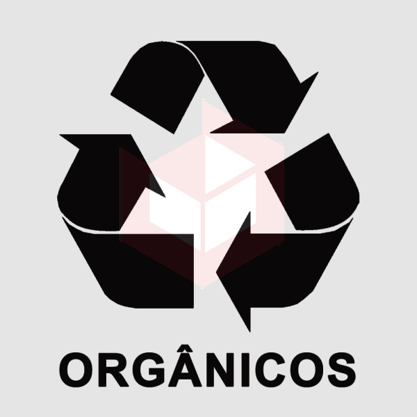 Adesivo coleta seletiva marrom orgânicos S5O