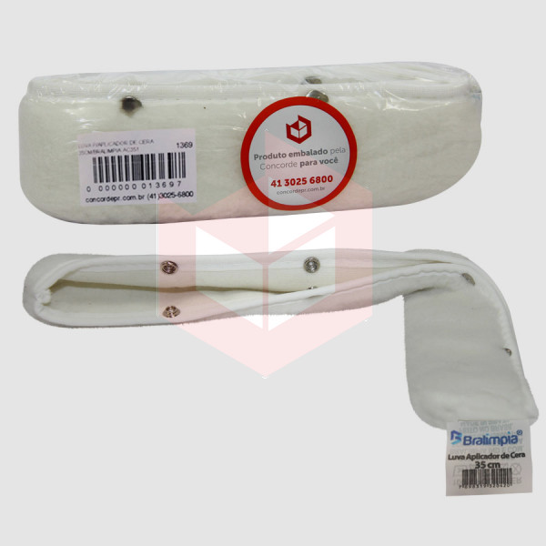 Luva para aplicador de cera 35cm Bralimpia AC351
