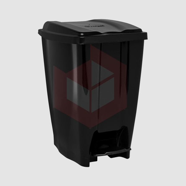 Lixeira com pedal 40l preta Eco Nature Jaguar R3074