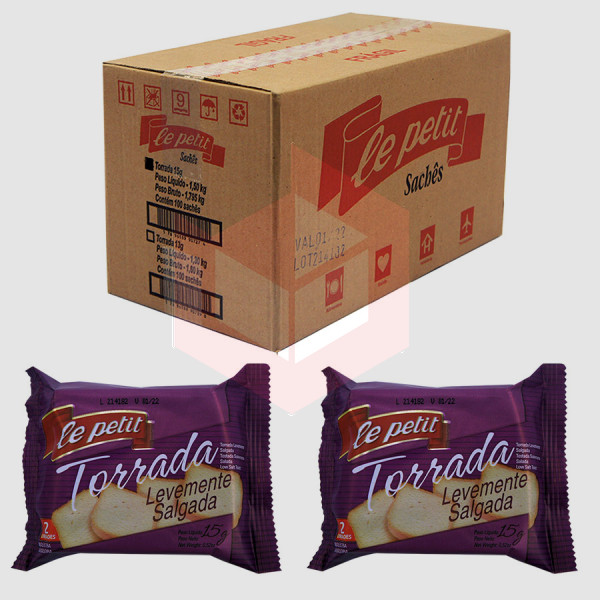 Torrada levemente salgada Le Petit 100x2un/15g