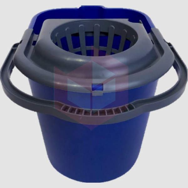Balde com espremedor 15l para mopinho azul nycol