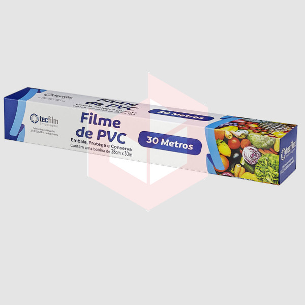 Filme de PVC esticável 28cmx30m Tecfilm
