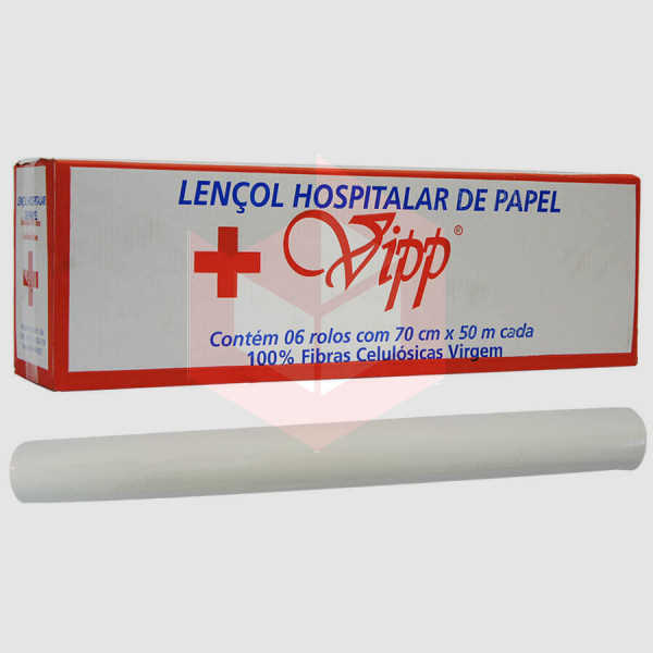 Lençol descartável picotado VIPP 6rlx70cmx50m