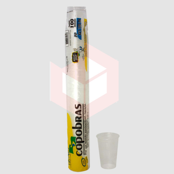 Copo Copobras PP transparente CFT180 180ml c/100un