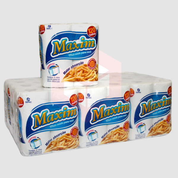 Toalha de papel Maxim 12pcx2rlx60un
