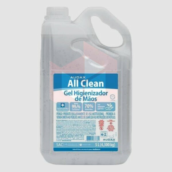 Alcool gel 70% hig de maos All Clean Audax 5l 
