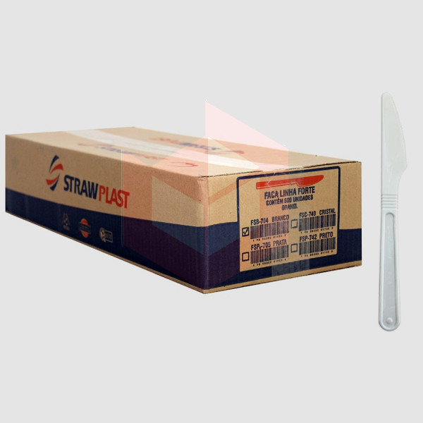 Faca Straw 163 fsb704 forte branca c/500un