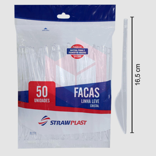 Faca Straw fsc703 refeição cristal c/50un