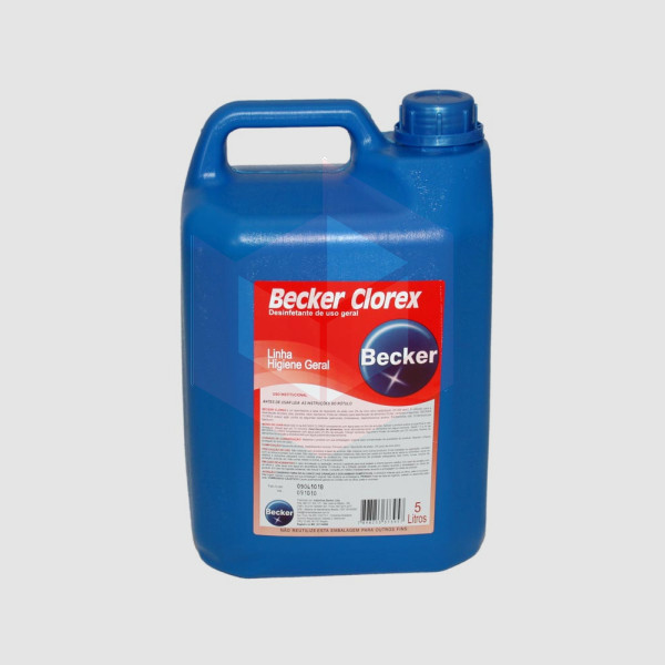 Hipoclorito de sódio 2% Becker clorex 5l R-1879