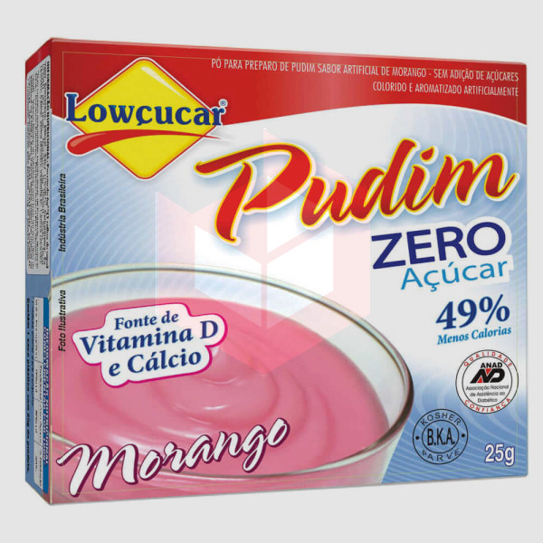 Pudim de morango zero Lowçucar 25g