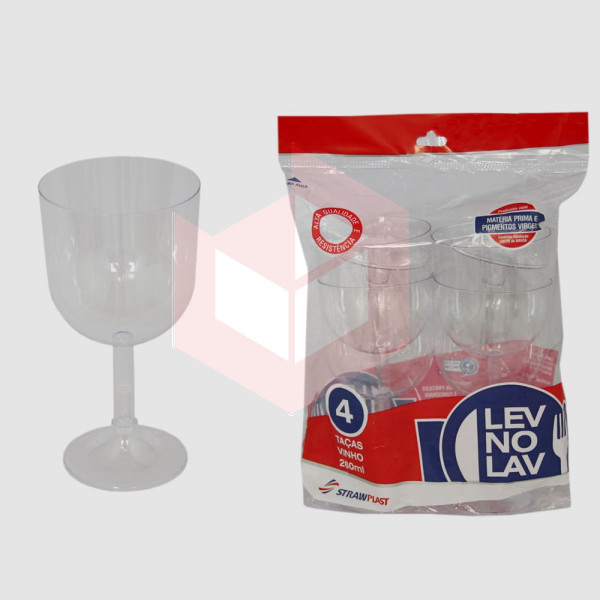 Taça para vinho Straw TC-260 c/4un