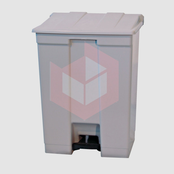 Lixeira com pedal 60l branca Bralimpia CP6SBR