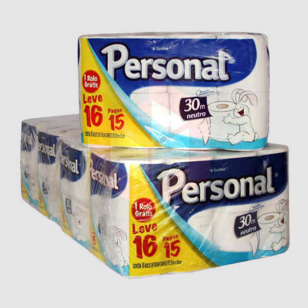 Papel higiênico Personal folha simples 4pcx16rx30m