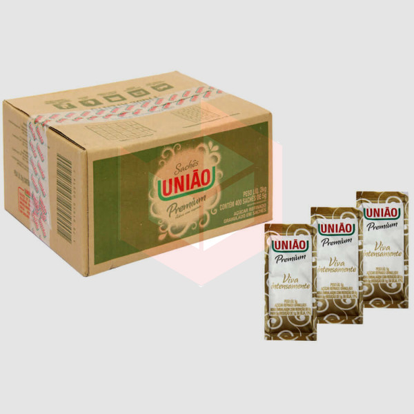 Açúcar premium sachê União 400x5g