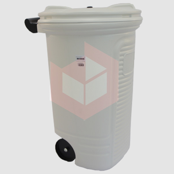 Lixeira contentor 120l branco com tampa e roda Belosch
