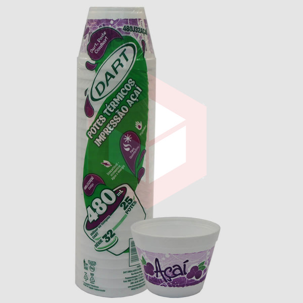 Pote térmico açai 480ml 480J32acai Dart c/25un