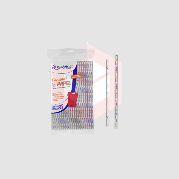 Canudo de papel Straw 820 sachê papel c/100un