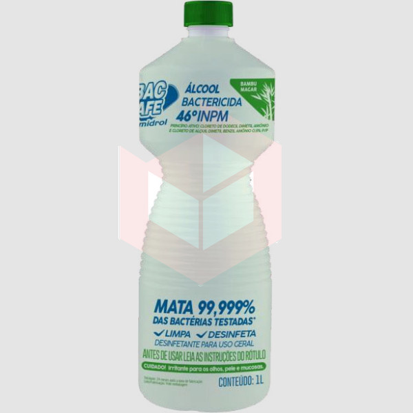 Alcool perfumado bambu 46 INPM Bac Safe 1l