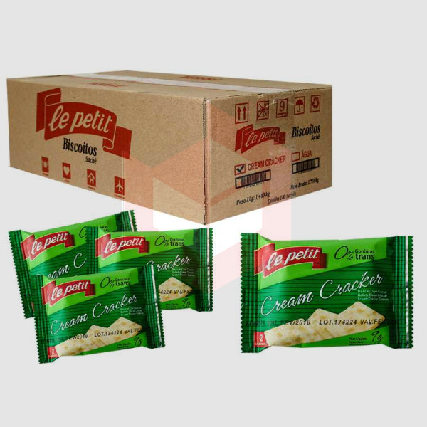 Biscoito cream cracker Le Petit 180x2un/9g