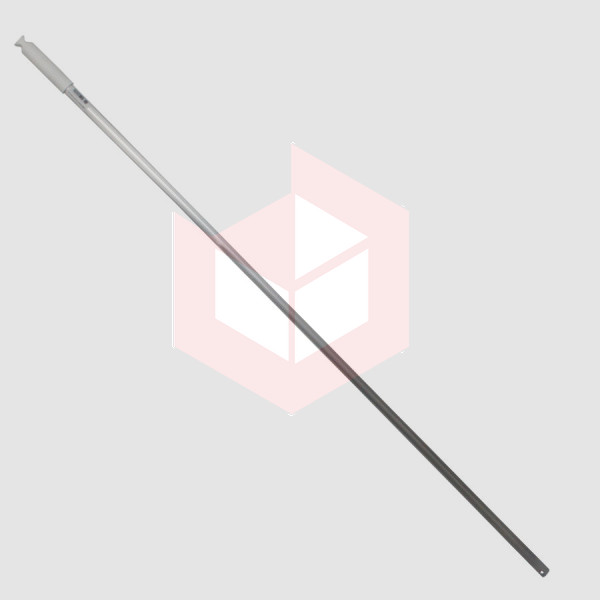 Cabo de aluminio 140cm sem rosca com furo e manopla branca Nycol