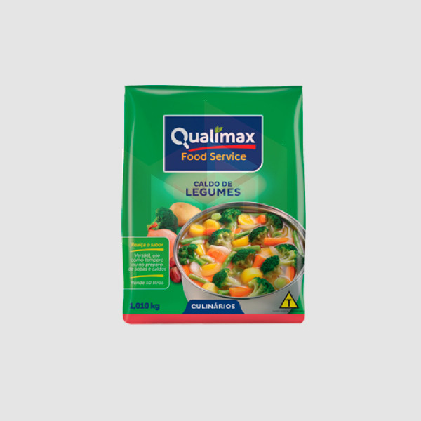 Caldo de legumes em pó Qualimax 1.010kg 