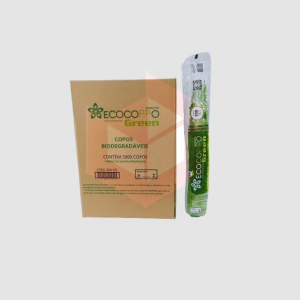 Copo Ecocoppo green bio 300ml 20x100un