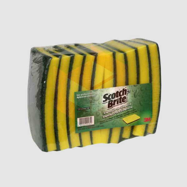 Esponjão Scotch Brite 3M verde amarela c/10un
