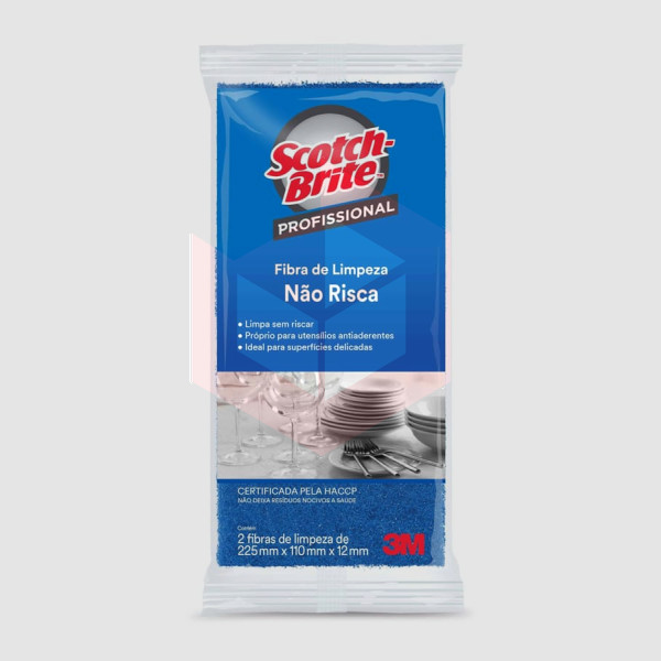Fibra Scotch Brite 3M não risca azul c/2un