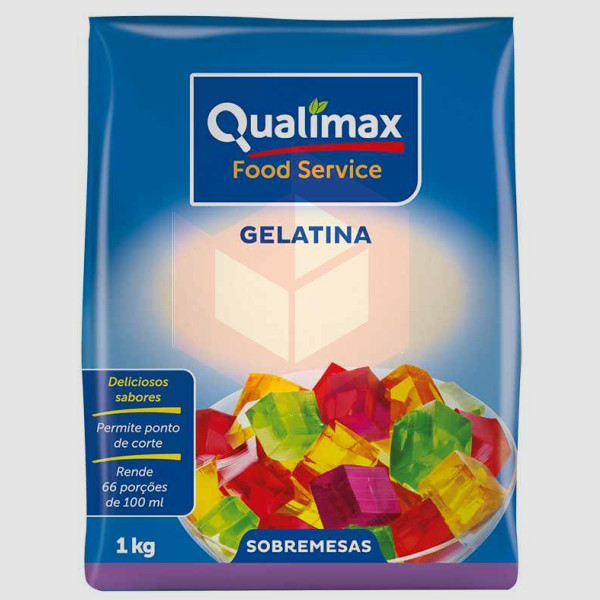 Gelatina de framboesa Qualimax 1kg