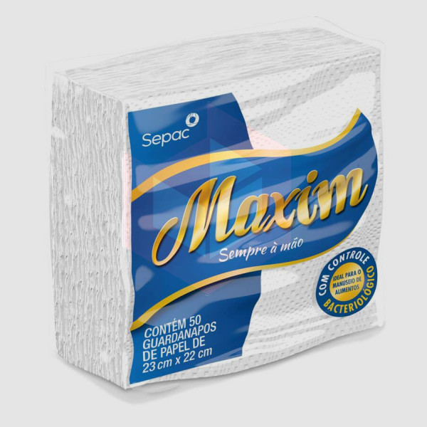 Guardanapo Maxim folha simples 23x22cm 80pctx50un