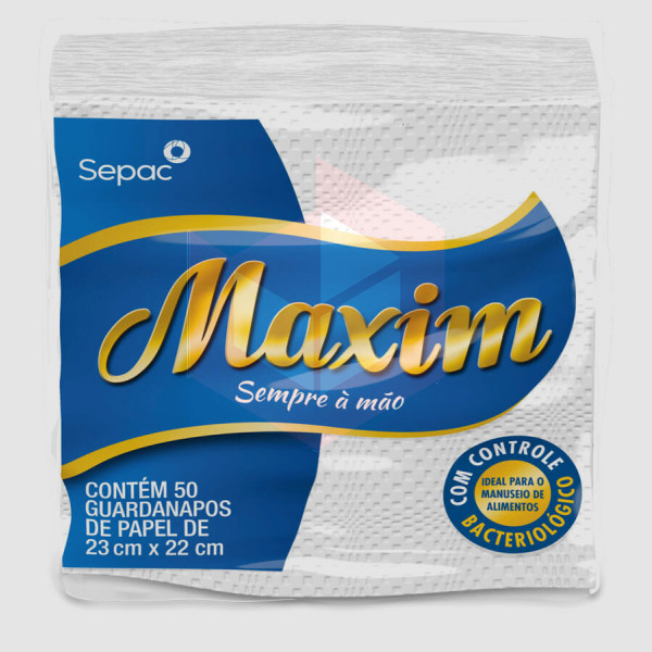 Guardanapo Maxim folha simples 23x22cm c/50un
