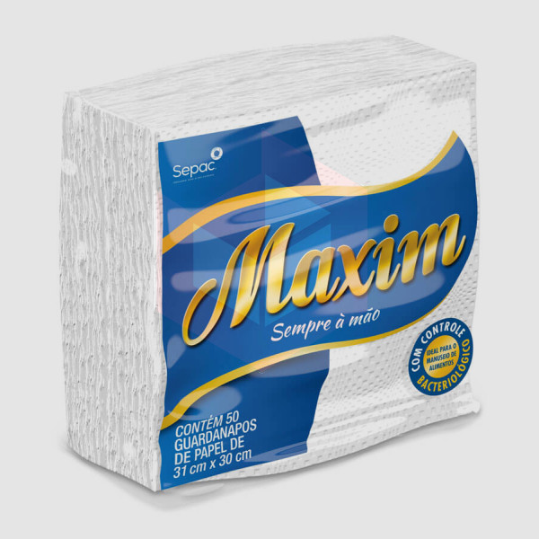 Guardanapo Maxim folha simples 31x30cm c/50un