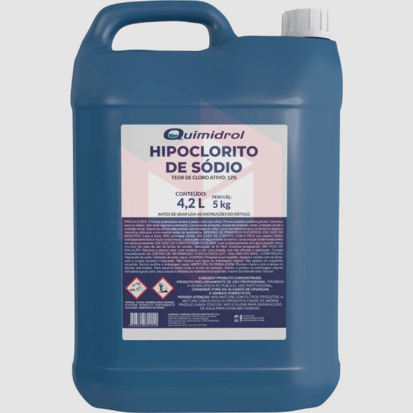 Hipoclorito de sódio 12% Quimidrol 5kg
