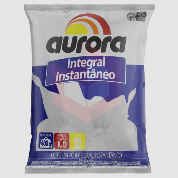 Leite em po Aurora integral e instantâneo 400g