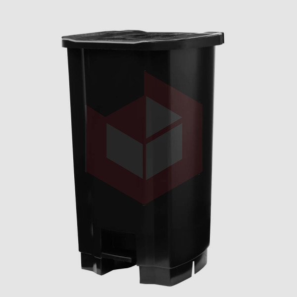 Lixeira com pedal 100l preto Tonk Nycol
