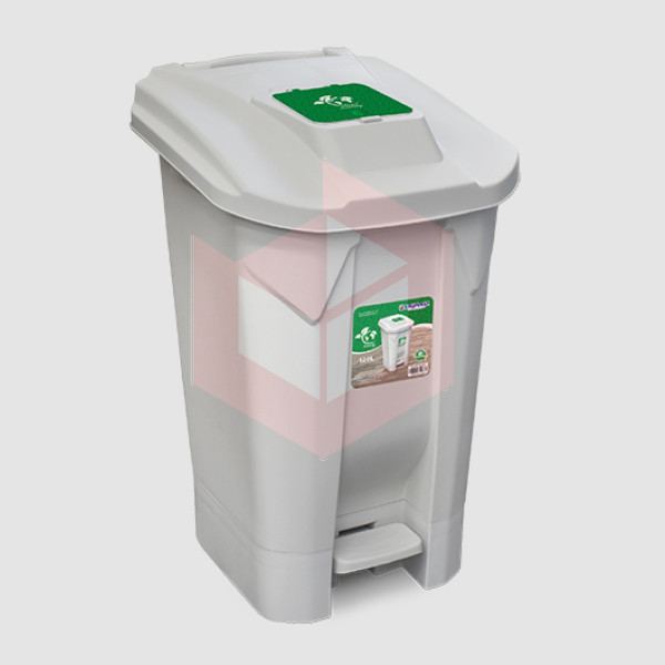 Lixeira com pedal 120l branca Arqplast 25753