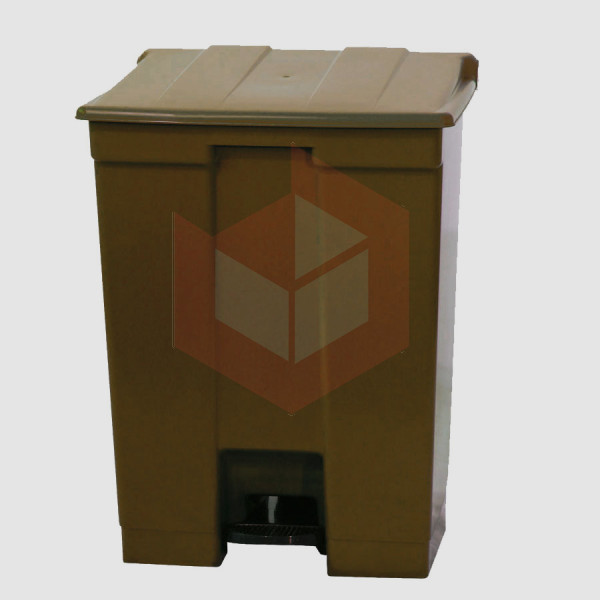 Lixeira com pedal 30l marrom Bralimpia CP3MR