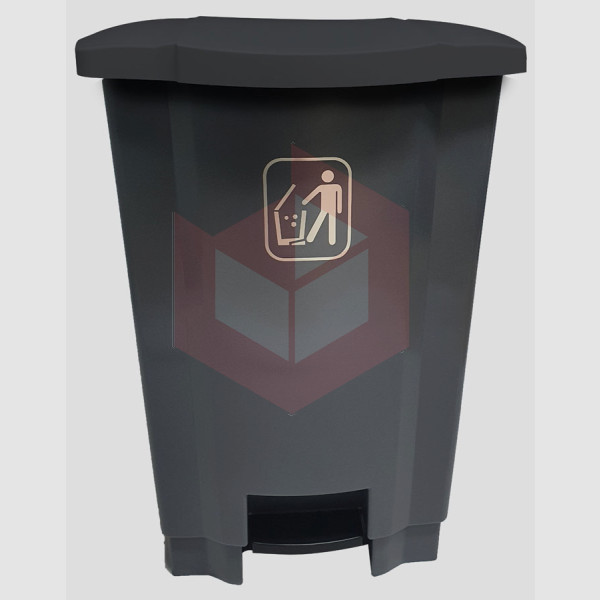 Lixeira com pedal 50l cinza Nycol