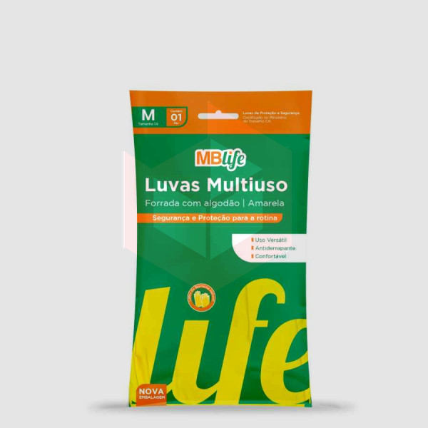 Luva amarela media MB LIFE 
